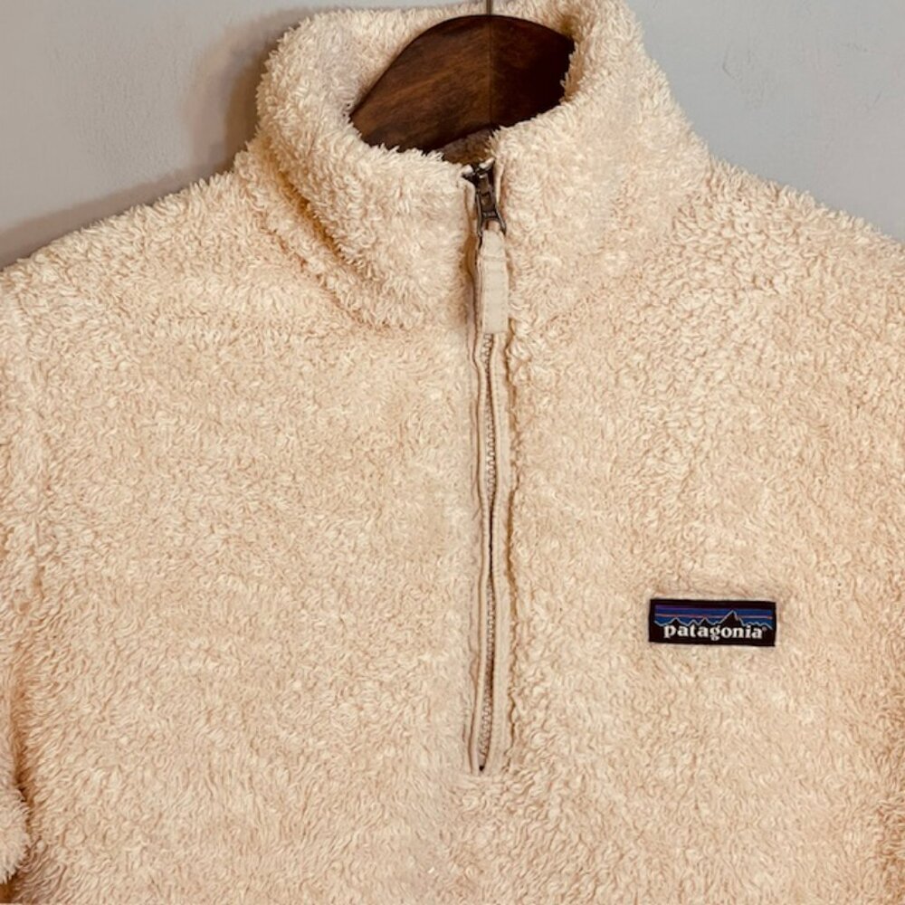 Patagonia Los Gatos Half Zip Jacket Pullover High Pile Fleece Calcium Medium - Picture 2 of 8